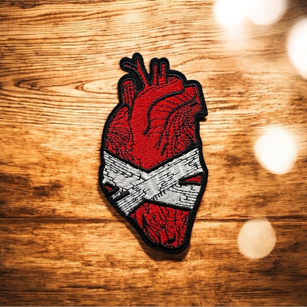 Embroidered Broken Heart Patch
